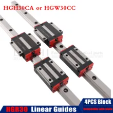 2 шт. HGR30 линейная направляющая любой длины+ 4 шт. линейный блок каретки HGH30CA/flang HGW30CC HGH30 CNC части