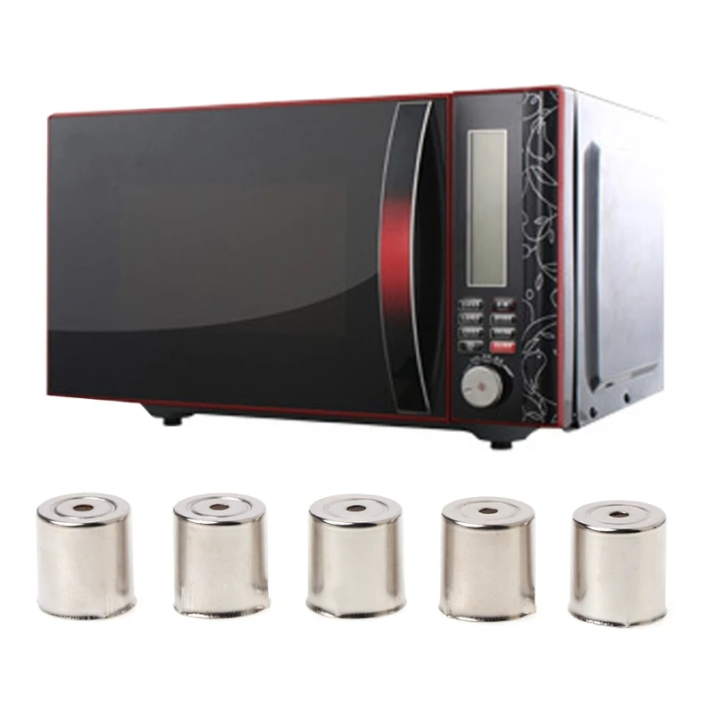 

MEXI 5Pcs/Set Steel Cap Microwave Oven Replacement Round Hole Magnetron Silver Tone