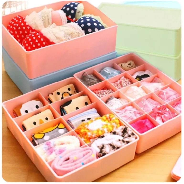 112 plastic storage box for underwear bra knickers stockings socks