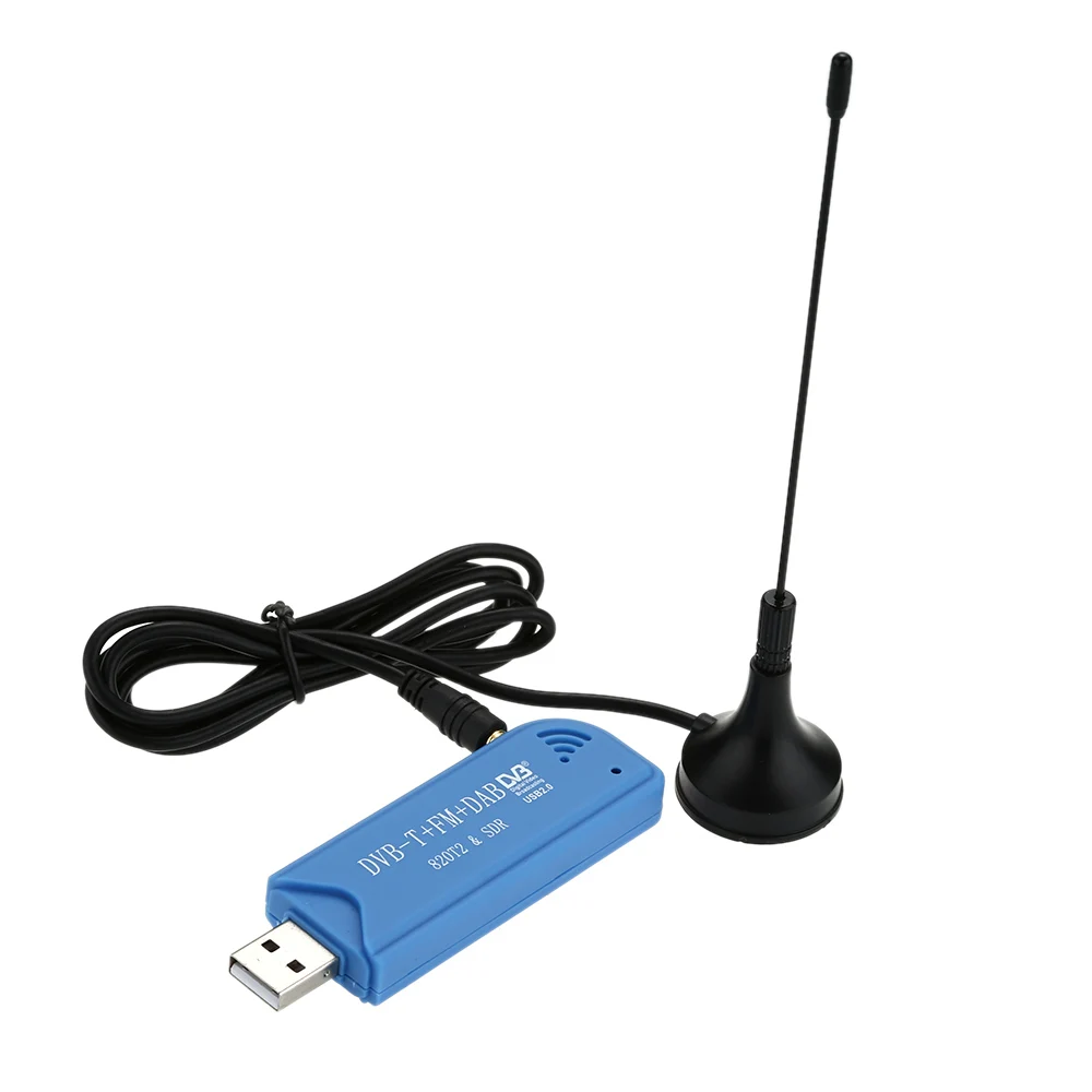 ТВ-палка мини портативный цифровой USB 2,0 ТВ-палка DVB-T+ DAB+ FM RTL2832U+ R820T2 Поддержка SDR тюнер приемник ТВ аксессуары