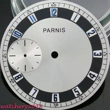 38.3mm parnis mostrador prateado números azuis top marca de luxo Mais Novo Hot assista Faces ajuste ETA 6497 ST 3600 mostrador do Relógio dos homens do movimento
