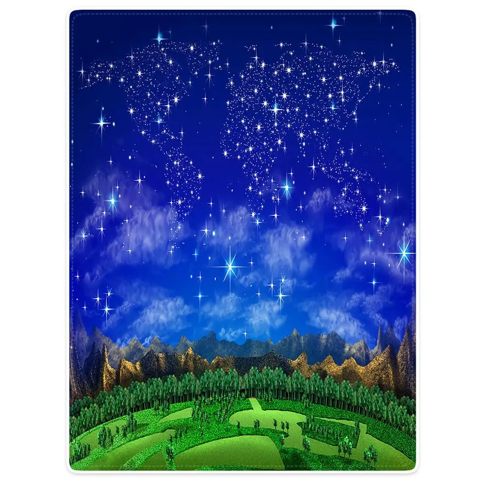 

Blankets Cobertor Warmth Soft Plush Twinkle Star Map Garden Blue Galaxy Sofa Bed Throw a Blanket Plaid