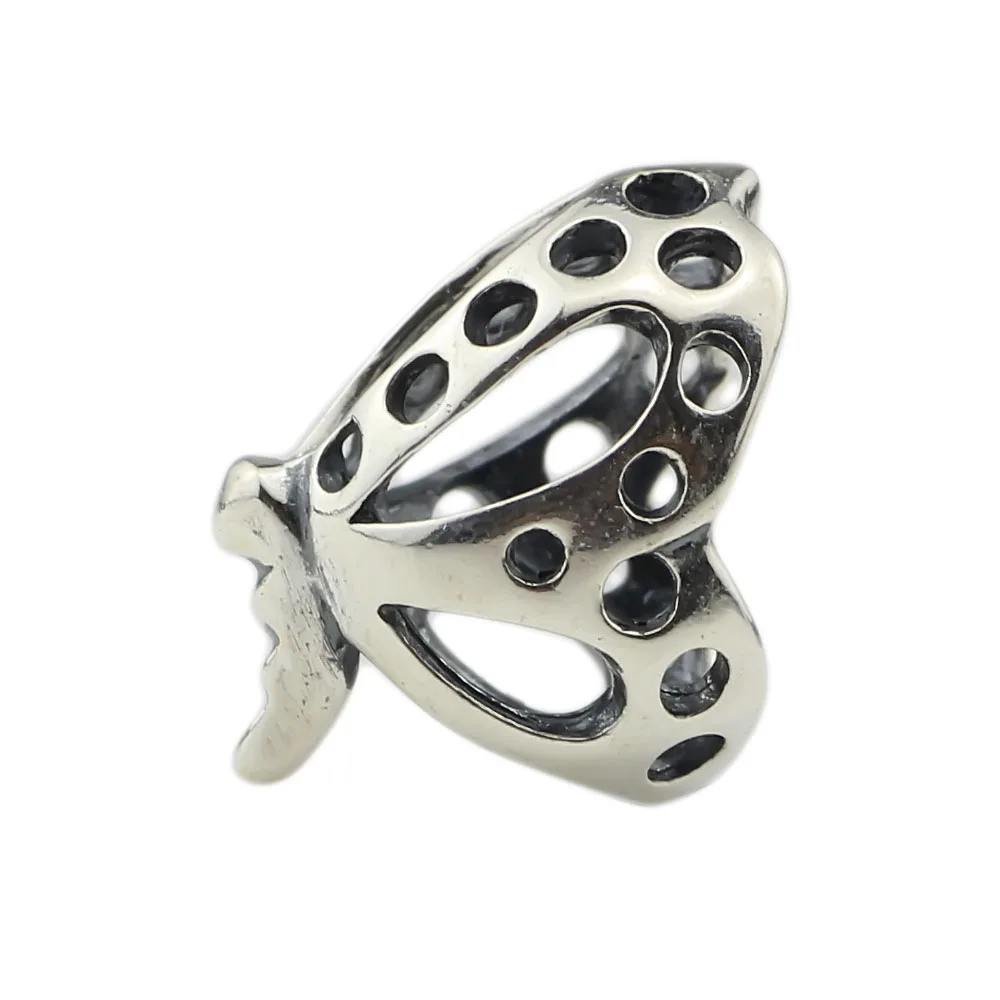 

Beads Hunter 925 Sterling Silver Dancing Butterfly Charm Bead Only Fits European Troll 3.0mm Bracelet Jewelry