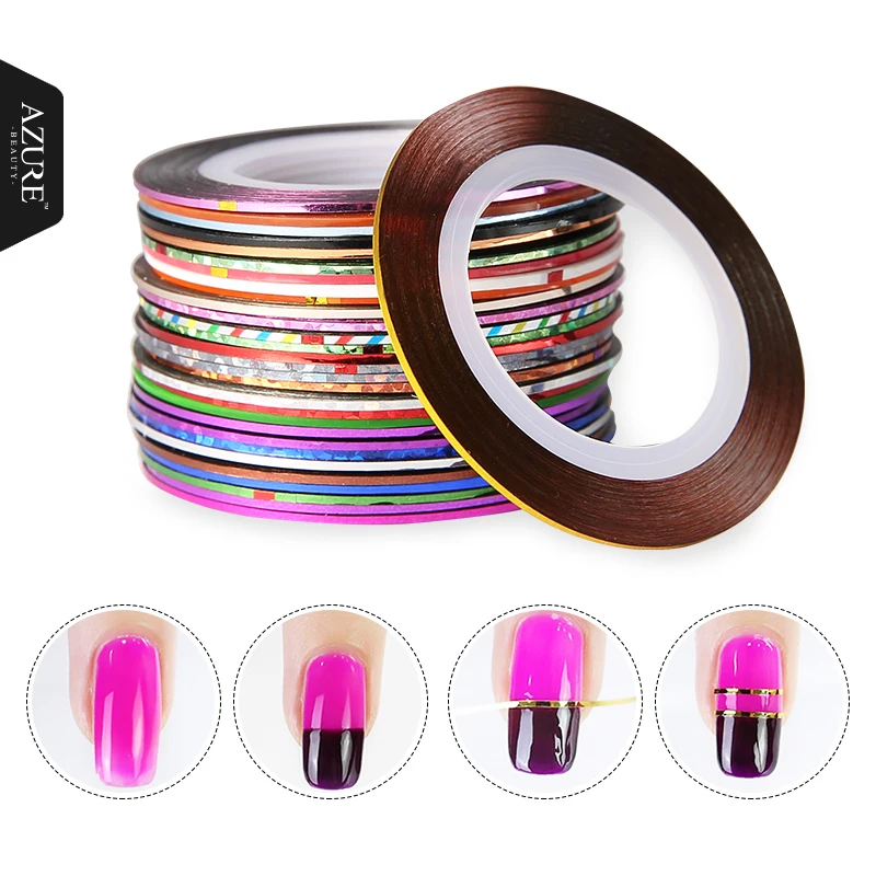 

30 Colors Rolls Striping Tape Line Nail Art Sticker Tools Beauty Decorations For On Nail Stickers Nail Art Tools