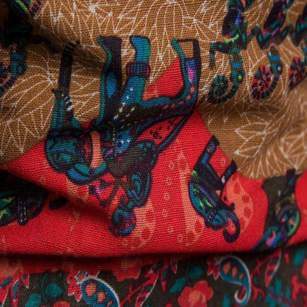 Мужская приталенная рубашка с длинным рукавом цветочным принтом|Повседневные