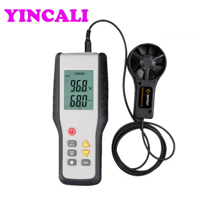 

2 PCS/lot HT-9819 CFM/CMM Industrial Thermo Anemometer High Sensitivity Measuring Wind Speed Meter Measure range 0.40~30.00m/s