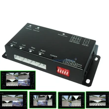 360 view Combiner Box Split Screen car camera control box support 4 camera video together rear left right side front view camera
