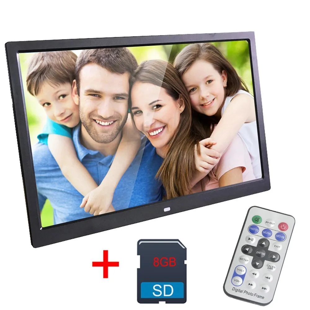 LieDao 17 Inch Digital Photo Frame 8GB LED Backlight HD 1440*900 Picture Music Video Clock Calendar Advertising | Электроника