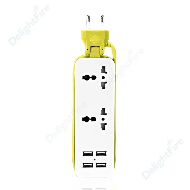 Европейская силовая лента с 4 USB портативными удлинителями, евро вилка, кабель 1,5 м, адаптер для путешествий, USB, смартфон, настенное зарядное устройство, настольный концентратор