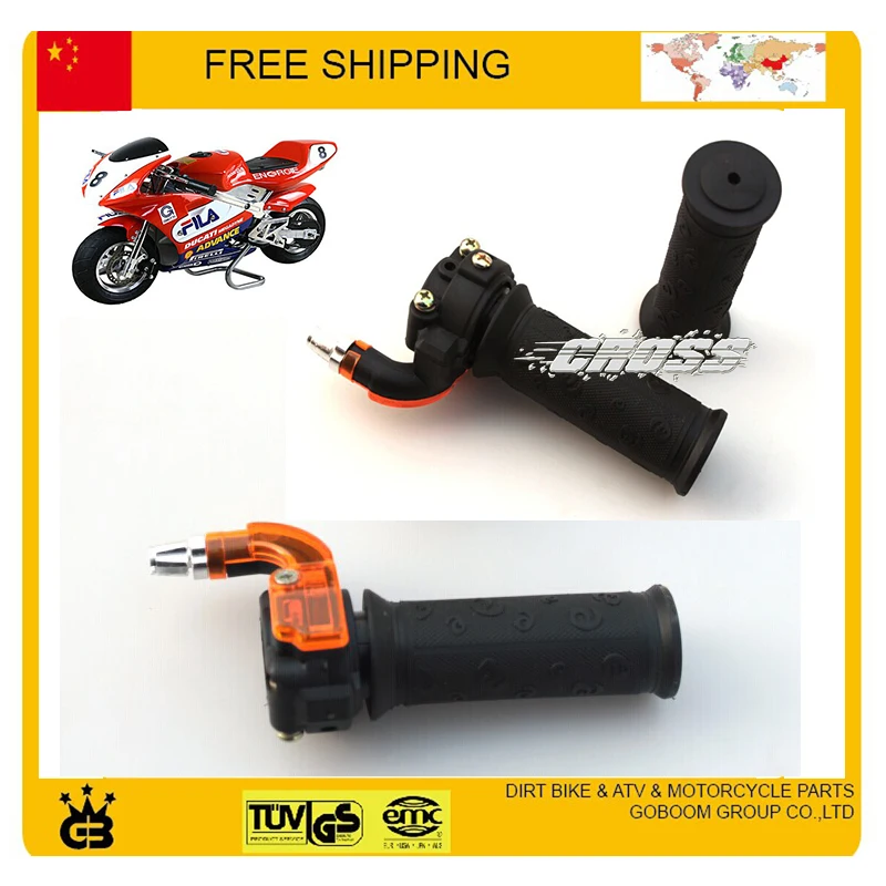 Мини мотоцикл atv quad дроссельная ручка карманный велосипед 37cc 43cc 47cc 49cc pit bike части