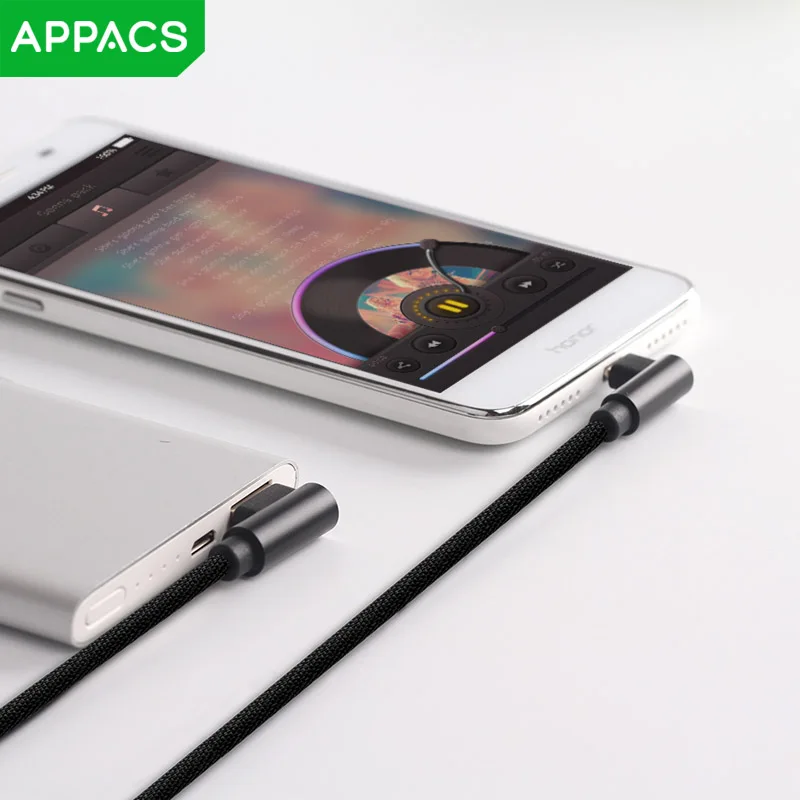 Кабель Micro USB APPACS 4 шт., кабель для быстрой зарядки, кабель для передачи данных 2.4A Micro USB для зарядки USB, кабель для samsung HTC, Huawei, Xiaomi
