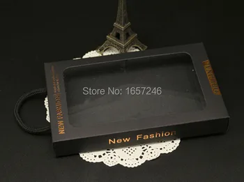 

Kraft Paper black package box with inner tray For iPhone 8 7 6 plus case Samsung Galaxy S4 s5 s6 Original package with hang rope