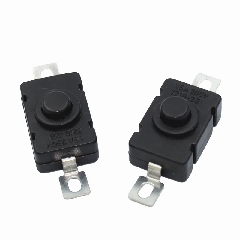 10 шт. KAN-28 1.5A250V переключатели для фонарика самоблокирующиеся SMD типа 18x12 мм