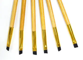 

New Makeup eyebrow brush tools bamboo handle double + eyebrow comb and makeup brush for eyes makeup tools