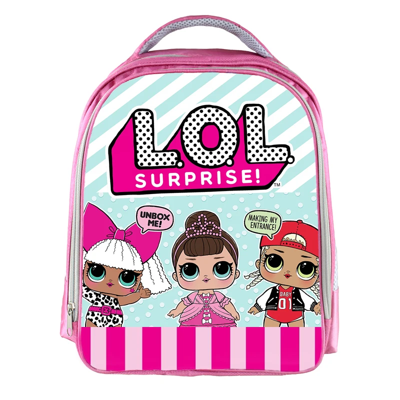 

13inch Toddler Mochila Child Popular cartoon School Bag Kids Fashion LOL Dolls Pink Backpack little Boys Girls Baby Bag