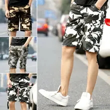 Мужские карго-шорты камуфляжные Военная, Армейская, камуфляжная, Свободные повседневные шорты новая мода