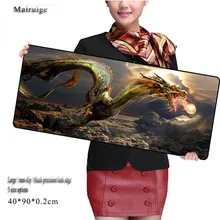 Mairuige Fire Dragon MousePad Locked Edge Pad To Mouse Notbook Computer Gaming Padmouse Gamer for Women Men Christmas Gifts