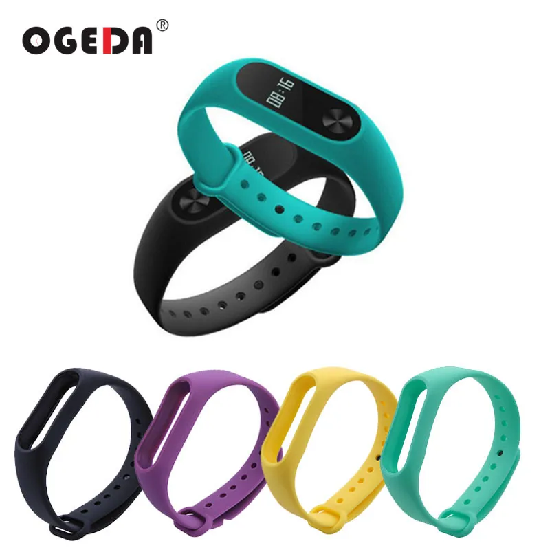 10 шт. ремешок на запястье силиконовый цветной браслет сменный для mi Band 2 умный