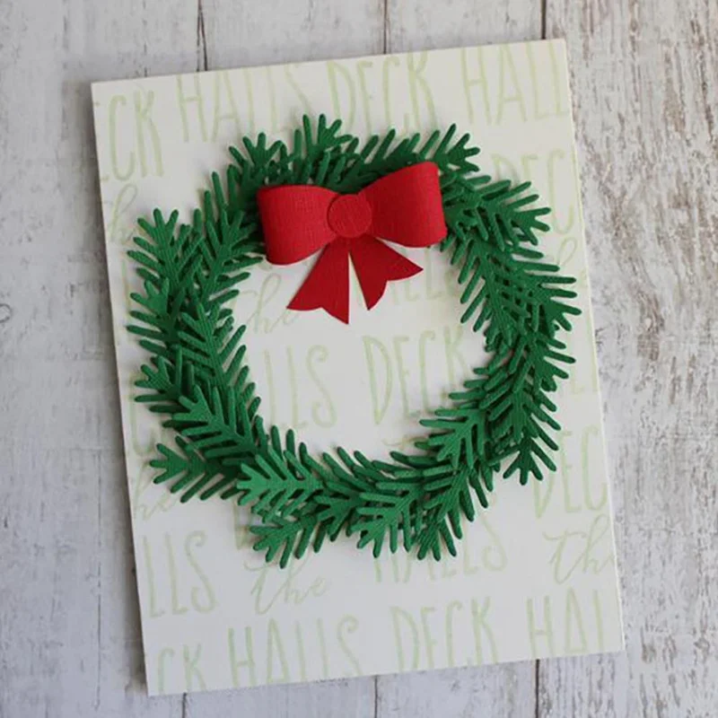 

Pine Leaf Christmas Tree Metal Cutting Dies DIY Scrapbooking New Craft Stamps Die Cut Embossing Card Making Stencil Frame
