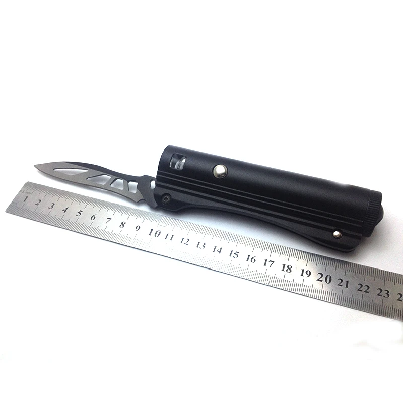 

LED flashlight CREE Q5 3 modes tactical knife flashlight rechargeable lamp torch lantern linternas 18650 or 3*AAA self defense