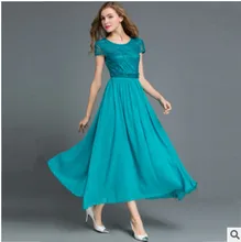 MCQY8267L # Die neue frühjahr 2017 kleid prom kleider Böhmischen chiffon spitze lange abendkleid grün groß-und reatail
