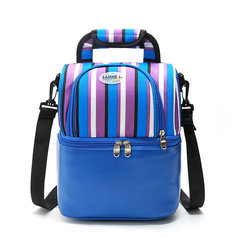 

Sanne Brand Summer Beach Cooler Bag For Foods Fruit Two Layer Insulation Thermal Bag Colorful Tote Purse