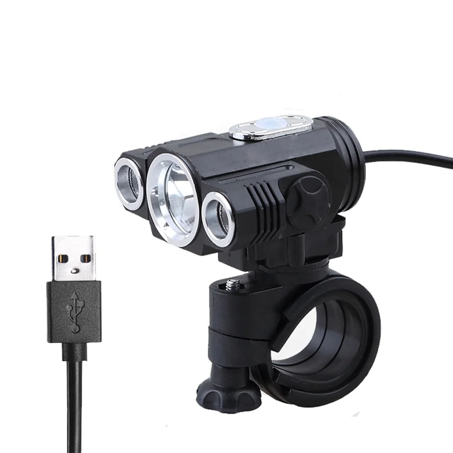 Best Bicycle Light Adjust Angle 3x XML-T6 LED 10000LM USB Rechargeable Power Bank Cycling Torch Bike Light Lamp Bike Accessories 2