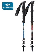 Pioneer Adjustable Carbon Trekking Poles Nordic Walking Stick Ultralight Hiking Walking Pole Climbing Cane Telescoping Stick koraman outdoor walking cane trekking pole telescopic ultralight hiking climbing stick carbon fiber stick fitness outdoor 1307