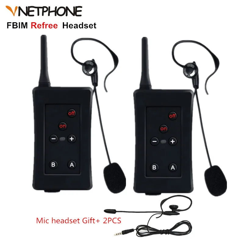 2PC Latest Football Referee Interphone Headset Monaural Earhook