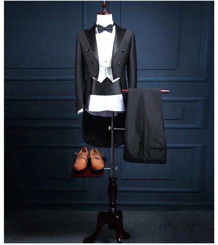 Новое поступление, уникальные модные тонкие двубортные смокинги для жениха/мужской деловой костюм/Черные смокинги для джентльмена 1094