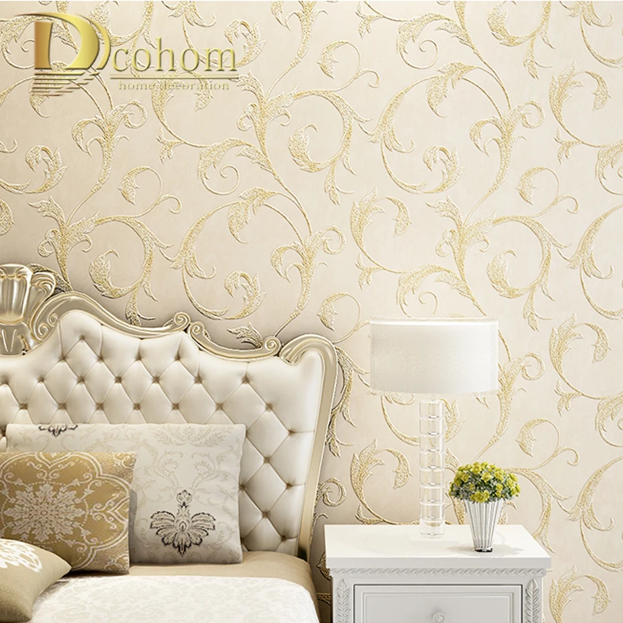 Leaves Pattern Luxury Grey Textured Wallpaper Modern Gray Wall Paper Roll Living room Bedroom 3d Background Home Decoration