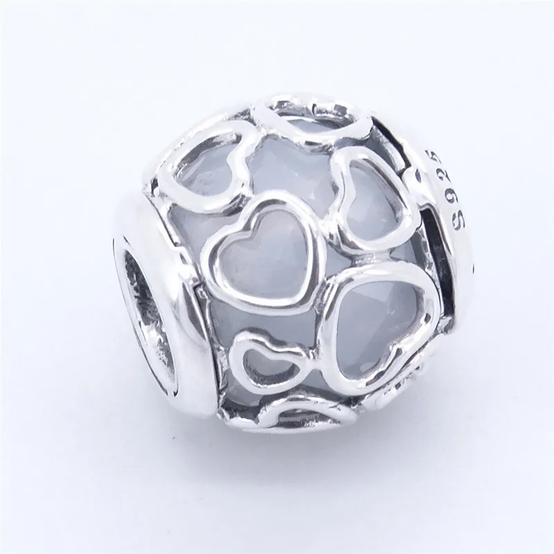 Подходит для браслетов pandora подвески из стерлингового серебра 925 пробы белые CZ