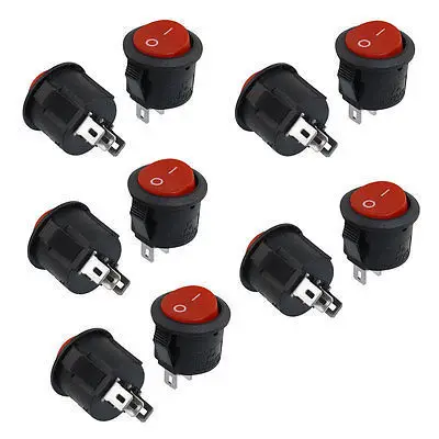 Бесплатная доставка! 10 шт. AC 3A/250V 6A/125V 3 Pin SPDT Черная кнопка круглая лодка кулисный