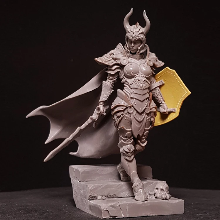 1/24 Scale 7.5cm Unpainted Resin Figure Death knight collection figure