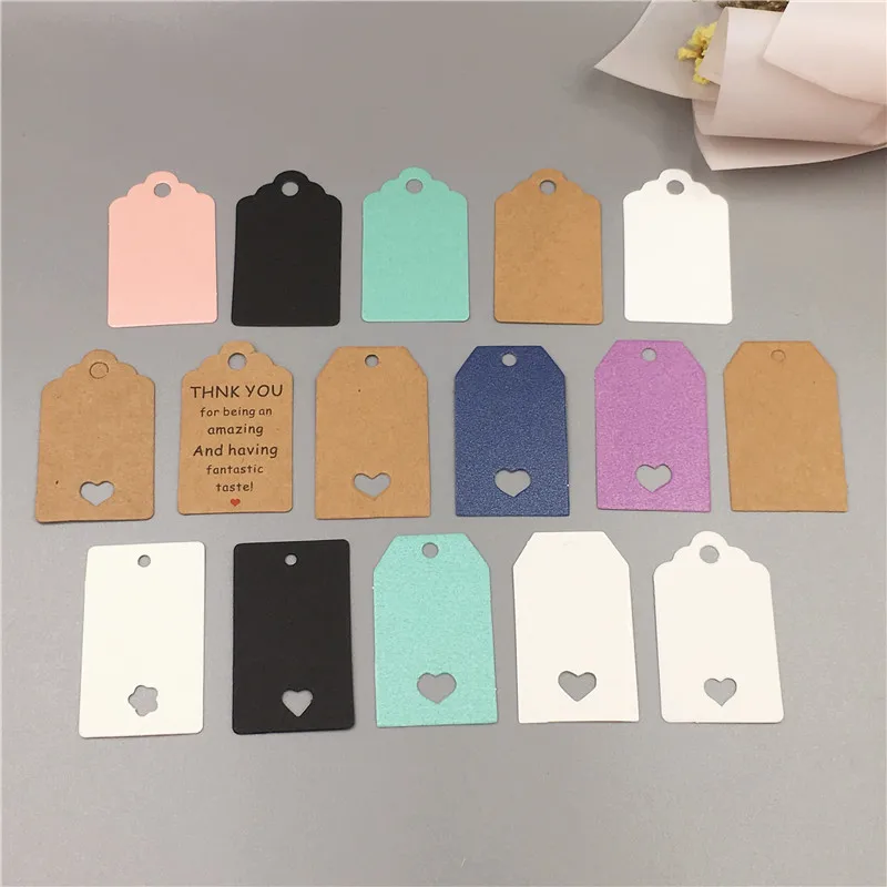 

100Pcs/Lot New Fashion Style Kraft Cardboard Gift Tag For Weeding Flower Bouquet Price Card Gift Paper Tags Accept Custom Logo