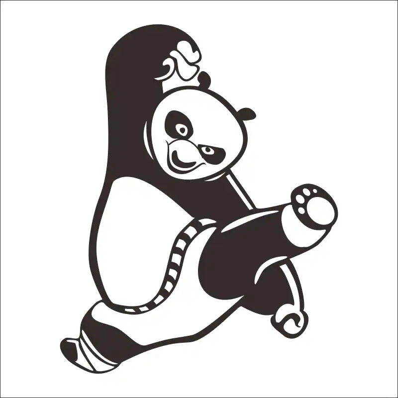 Chm カンフーパンダコミックとアニメーションステッカーロゴデカールビニール壁デカール Pegatina Quadro Parede 装飾壁画ステッカー 10 ウォール ステッカー Aliexpress