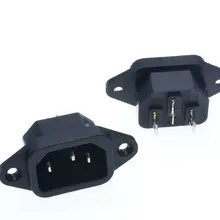 10 шт. IEC320 C14 мужской 3Pin Шасси Панель Крепление разъем питания AC250V/10A
