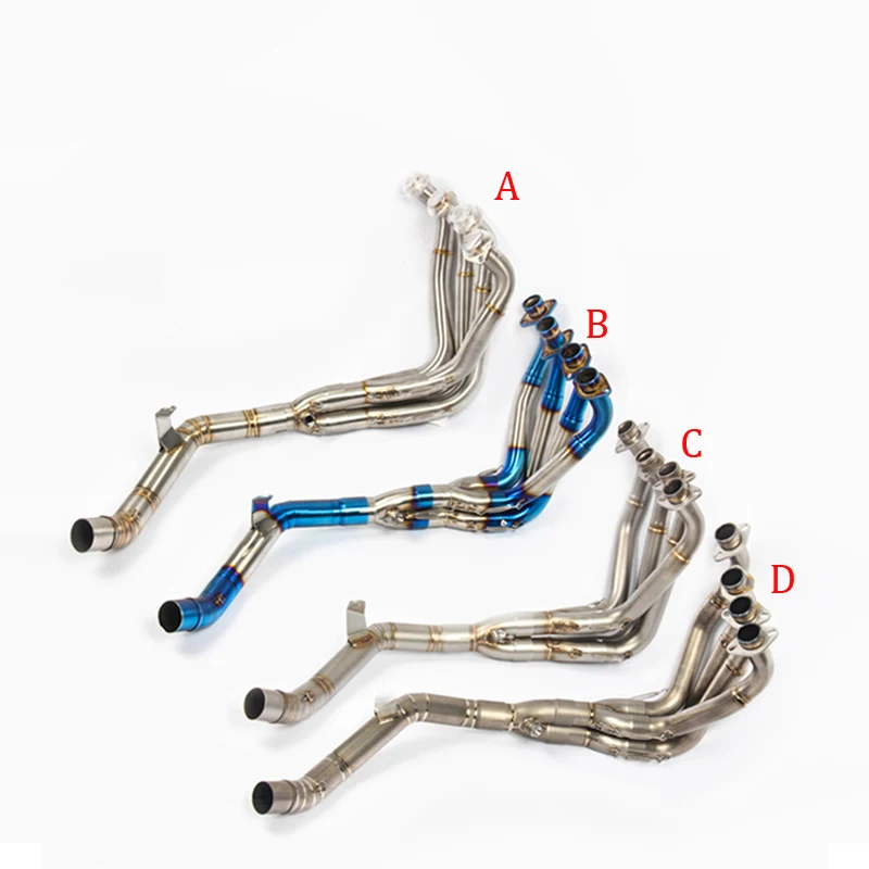 For Kawasaki Z900 Exhaust Pipe Muffler with Stainless Steel/Titanium Alloy Front Middle Set Link Pipe - - Racext 17