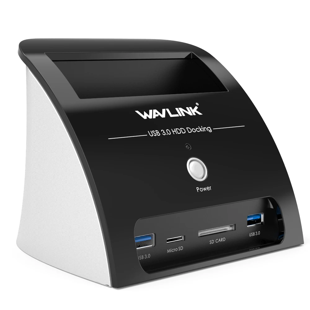 Wavlink USB 3.0 SATA HDD Docking Station mit Kartenleser Slot SATA Festplatte Externe Gehäuse fall 