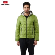 MALIDINU 2019 Men Winter Jacket Cotton Padded Coat Brand Padding Jacket Hooded Mens Coats Fashion Russian Jacket Men Green Coat authentic nike men s kobe blazer sport knit breathable jacket hooded coat grey green