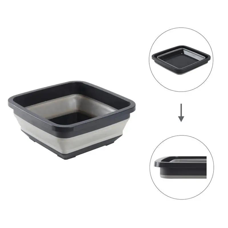 

Foldable Washbasin Retractable Household Kitchen Fruit Vegetable Portable Thickened Travel Outdoor Car Laundry Washing Basin