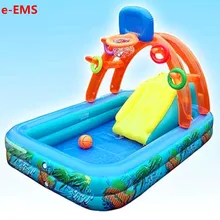 Надувной для баскетбола с игровой площадкой горка водный спрей плавательный бассейн детские плавательные бассейны парк развлечений G2056