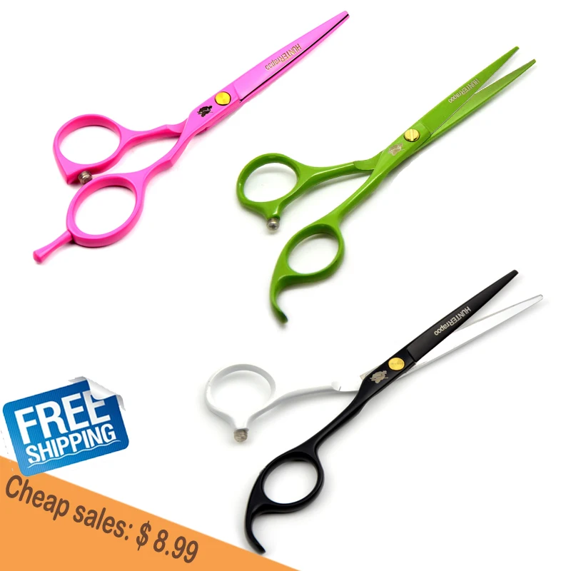 

40% off 5.5 inch black white Macarons Baking enamels hair straight cutting scissors thinning scissor for hair cut barber shop