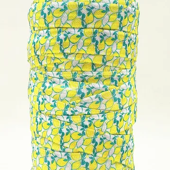 

Q&N ribbon wholesale/OEM 5/8inch 16mm 160812013 flower printed folded over elastic FOE 50yds/roll free shipping 1503