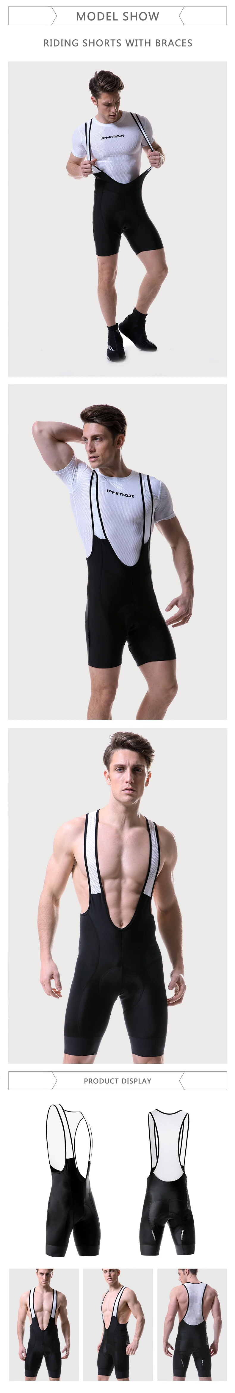 PHMAX велотрусы pro racing легкий велосипед длинные шорты для велосипедистов MTB Ropa Ciclismo 8 см Италия захваты на ногу