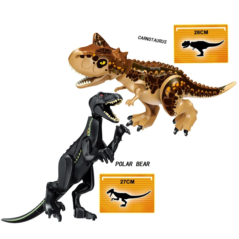 Jurassic World 3 Brutal Raptor Building Blocks Dinosaur Bricks Tyrannosaurus Indominus I-Rex Assemble Toy For Children 2