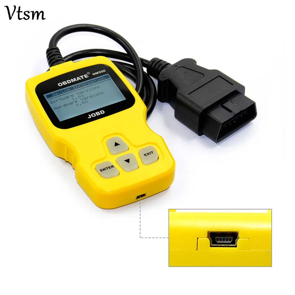 Считыватель кодов OBDMATE OM500 JOBD/OBDII/EOBD автоматический сканер для большинства