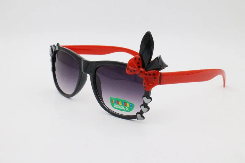 Оптовая продажа LM006 девушки cuterabbit и лук мультфильм спереди с градиентом UV-400 линзы солнцезащитные очки праздничные украшения