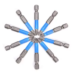 Один или 10 шт 1/4 "синий шестигранным хвостовиком магнитные Нескользящие длинные руки электрической отвертки Биты PH2 одной головы Мощность