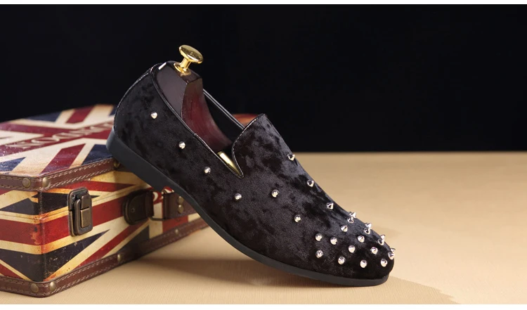 Men's Casual Shoes' Shoes Mens Spring Autumn Slip-On Big Size Men Shoes 2018 Men Mens Loafers Rivet Large Size 46 47 48 Socks  (1)
